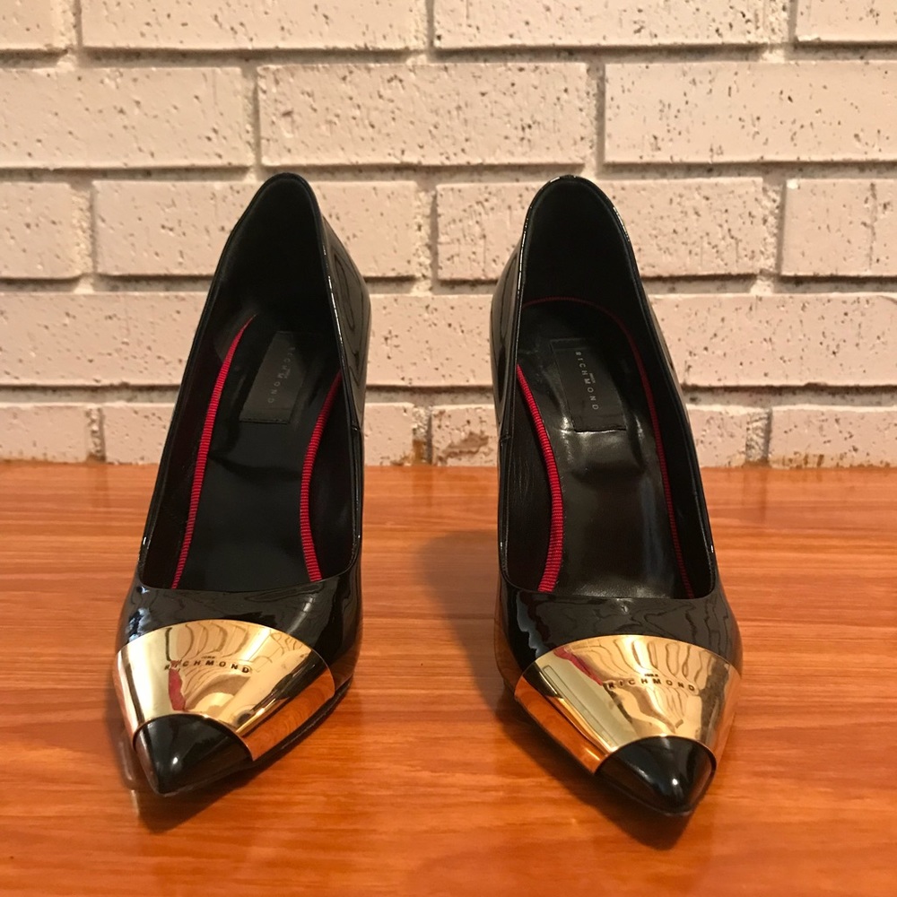 High heel sexy shiny shoes